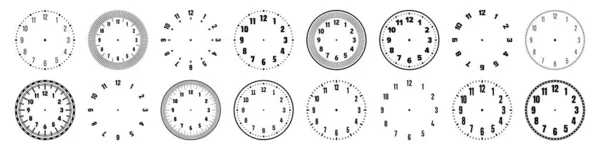Relojes Mecánicos Con Números Árabes Bisel Reloj Marcación Con Minutos — Archivo Imágenes Vectoriales