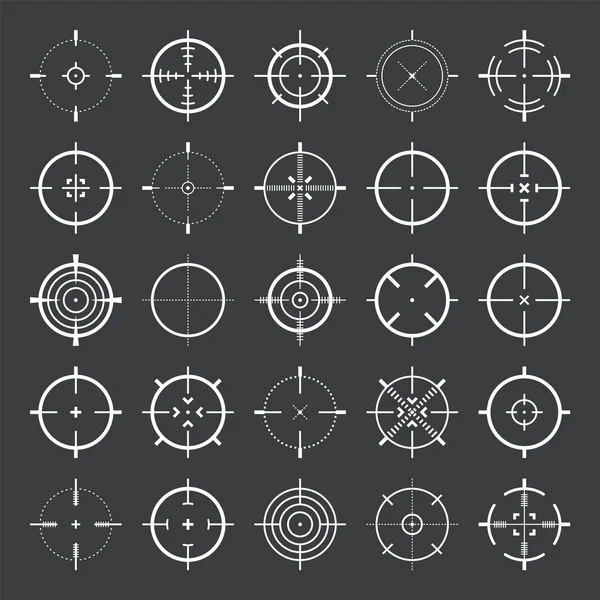 Κρόσερ Εικόνες Διανυσματικών Σκόπευσης Όπλου Bullseye Στόχος Σύμβολο Στόχο Στρατιωτικό — Διανυσματικό Αρχείο