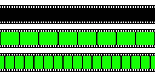 Realistic Blank Film Strip Camera Roll Old Retro Cinema Movie — 图库矢量图片