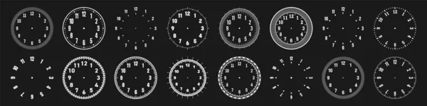 시계는 아라비 숫자인 시계는 숫자로 다이얼되어 있습니다 타이머나 크기를 분할로 — 스톡 벡터