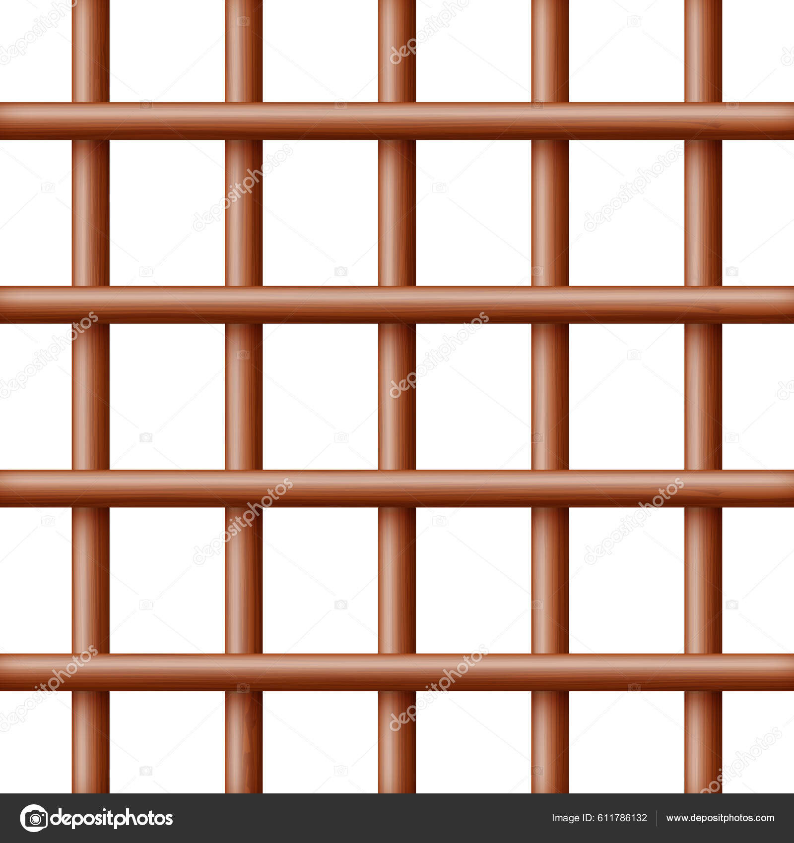 Realista Celosía Madera Oscura Cerca Piquete Rural Granja Límite Casa  Vector de stock #611786132 de ©floral_set, image size:1600x1700