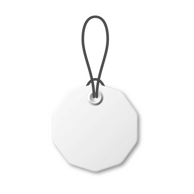 Gerçekçi fiyat etiketi. Özel teklif ya da indirim etiketi. Satış kağıdı çıkartması. Promosyon satış rozeti. Vektör illüstrasyonu