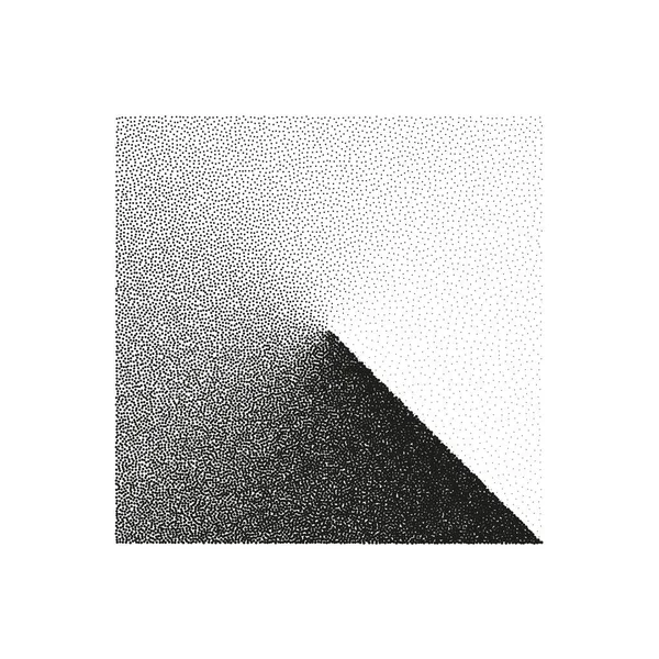 Quadratisch Gepunktetes Objekt Stippelelemente Sticheln Punktzeichnen Schattieren Mit Punkten Pixelauflösung — Stockvektor