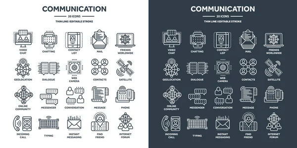 Communication Social Media Online Chatting Sms Phone Call Messaging Smartphone — 스톡 벡터