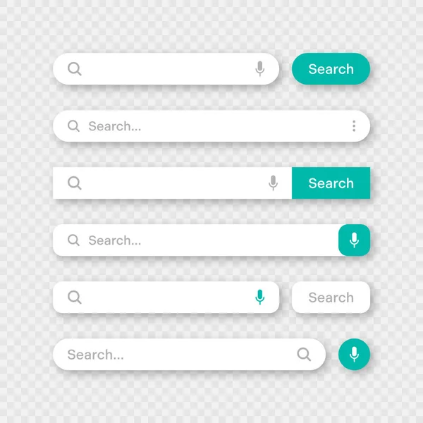 Various Search Bar Templates Internet Browser Engine Search Box Address — Vector de stock