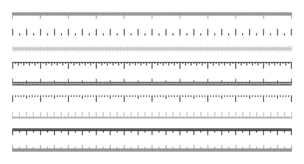 Различные Шкалы Измерений Разделениями Реалистичная Шкала Измерения Длины Высоты Сантиметрах — стоковый вектор