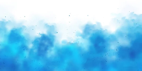 Nuvole Fumo Colorate Blu Isolate Sfondo Bianco Effetto Nebbia Realistico — Vettoriale Stock