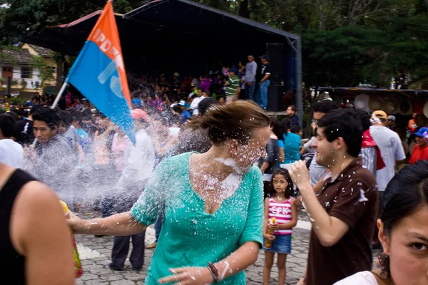 Karnaval su ve köpük vilcabamba Ekvador