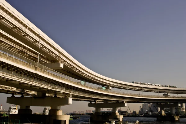 Tokyo Bay, Rainbow Bridge. — Stock Photo, Image