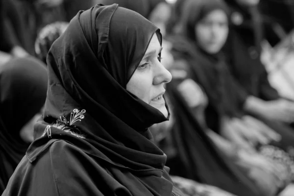 Muçulmanos xiitas no desfile do festival Ashura — Fotografia de Stock