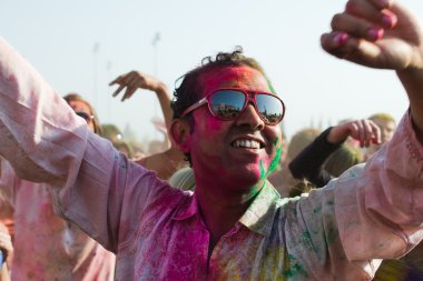 renk Holi festival kutlamak
