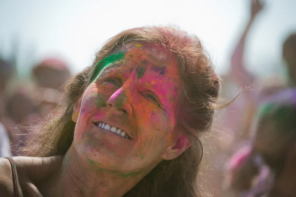 色のホーリー祭を祝う — ストック写真