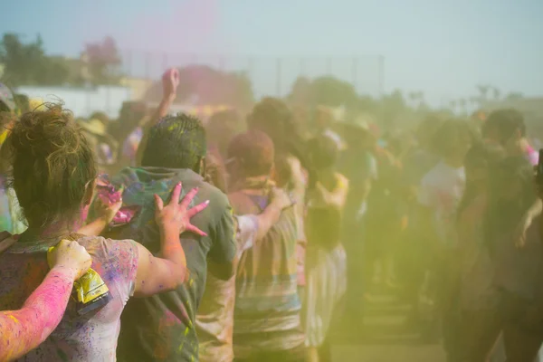 Renk Holi festival kutlamak — Stok fotoğraf