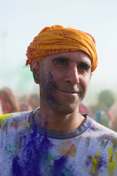 Fira holi festival av färger — Stockfoto