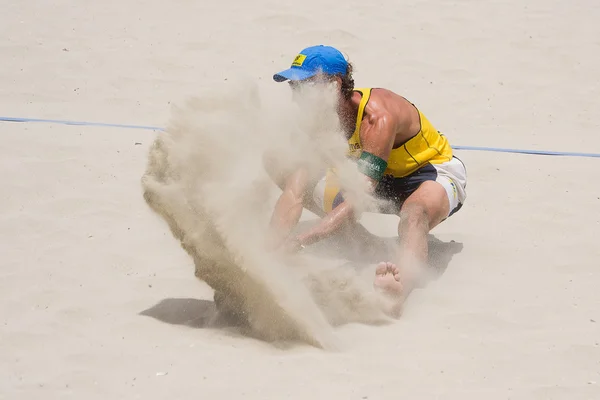 Emanuel athlete in the ASICS World Series of Beach Volleyball 2013 — Stock Photo, Image