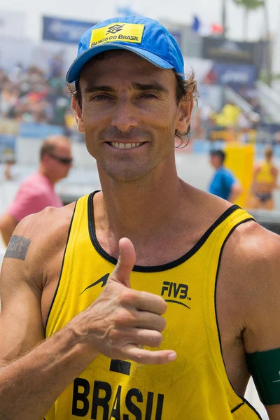 Emanuel athlete in the ASICS World Series of Beach Volleyball 2013 — Stock Photo, Image
