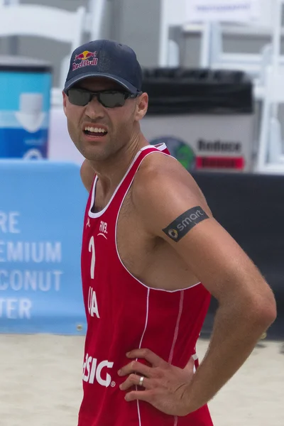 Dalhausser athlete in the ASICS World Series of Beach Volleyball 2013 — Stock Photo, Image