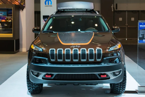 Jeep Cherokee Trailhawk car on display at the LA Auto Show. — Stock Photo, Image