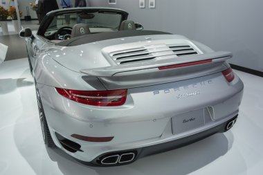 Porsche 911 turbo araba la auto Show'da sergilenen.