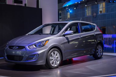 Hyundai accent hatchback otomobil'ndeki la auto show at.