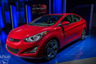 Hyundai elantra araba la auto Show'da sergilenen.