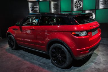 Land rover range rover araba la auto Show'da sergilenen.