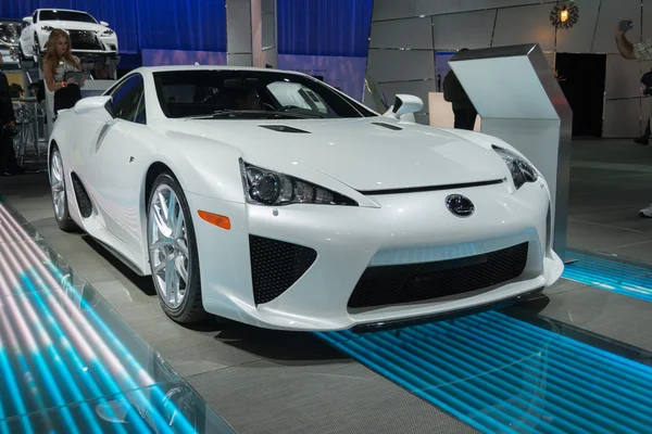 Lexus LFA car on display at the LA Auto Show. — Stock Photo, Image