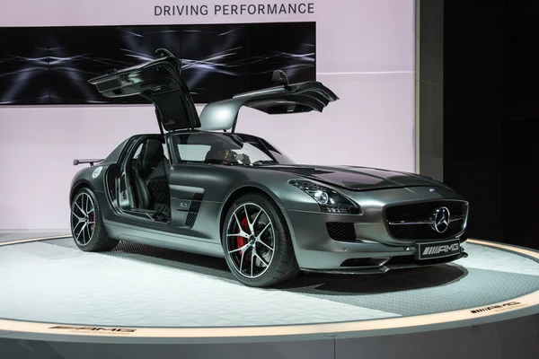 Mercedes sls amg gtdisplay στο το la auto show. — Φωτογραφία Αρχείου