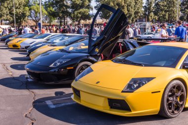 Lamborghini Sergisi bir yıllık olay supercar su otopark