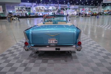 Las Vegas, ABD - 5 Kasım 1957 Chevrolet Bel Air Restomod by Chip Foose SEMA Show 'da sergilendi.