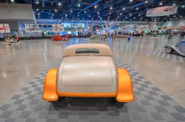 Las Vegas, ABD, 5 Kasım 2021: 1932 Muroc Roadster Magnatude, by Chip Foose SEMA Show 'da sergilendi.