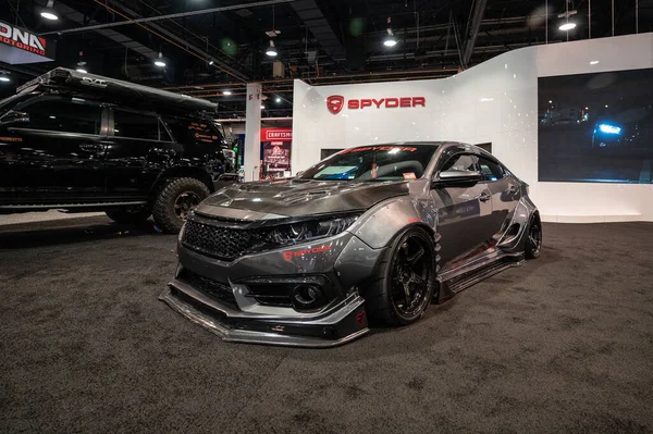 Las Vegas Usa Novembre 2021 Honda Civic Mostra Sema Show — Foto Stock