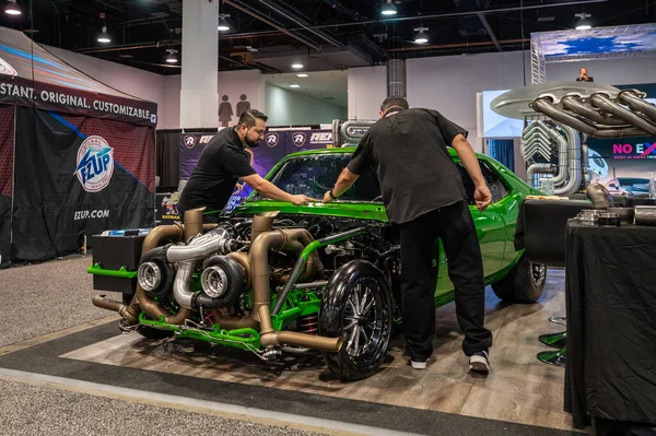 Las Vegas Abd Kasım 2021 Sema Show Gösterilen Kaslı Araba — Stok fotoğraf