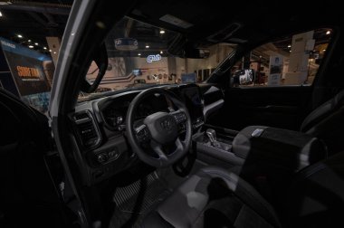 Las Vegas, ABD - 4 Kasım 2021 RAM 1500 TRX Rexrunner Concept SEMA Show 'da sergilendi.