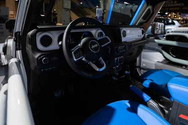 라스베이거스 2021 Jeep Wrangler 4Xe Concept Internal Showcased Sema Show — 스톡 사진