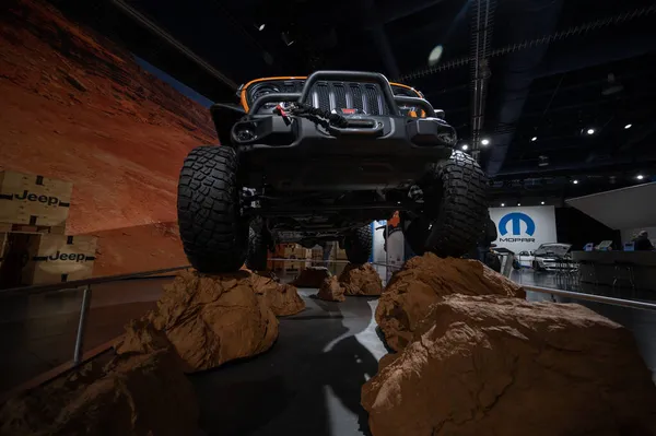 Las Vegas Usa Novembre 2021 Jeep Orange Peelz Mostra Sema — Foto Stock