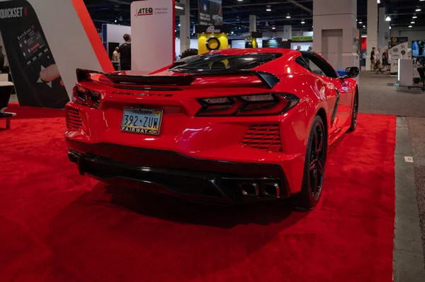 2021年11月4日 美国拉斯维加斯 Chevrolet Corvette C8在Sema展示会上展出 — 图库照片