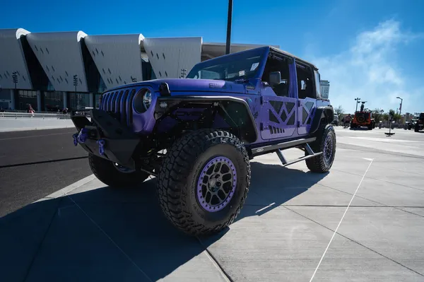 Las Vegas Eua Novembro 2021 Dirty Dog Road Purple Jeep — Fotografia de Stock