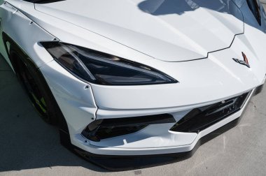 Las Vegas, ABD - 4 Kasım 2021: Chevrolet Corvette C8 SEMA Show 'da sergilendi.