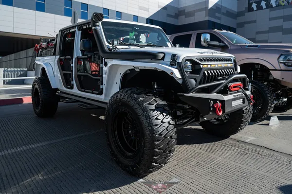 Las Vegas Usa November 2021 Jeep Gladiator Zien Sema Show Rechtenvrije Stockafbeeldingen