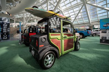 Los Angeles - ABD - 17 Kasım 2021: Imperium EV otomobil Los Angeles Otomobil Fuarı 'nda sergilendi.