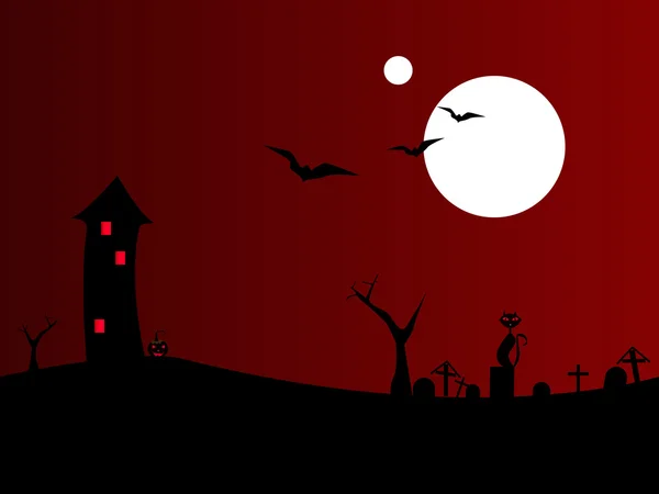 Halloween vermelho — Vetor de Stock