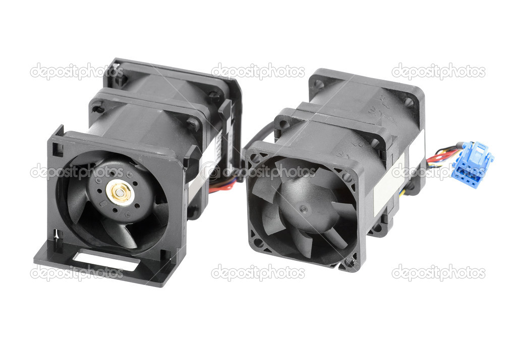 Two Dual-Rotor Cabled Cooling Fans