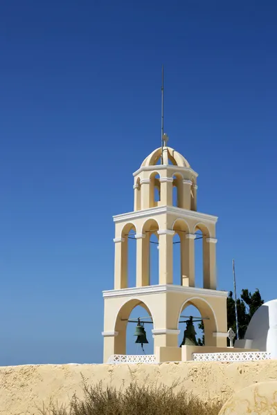 Santorini torre sineira — Fotografia de Stock