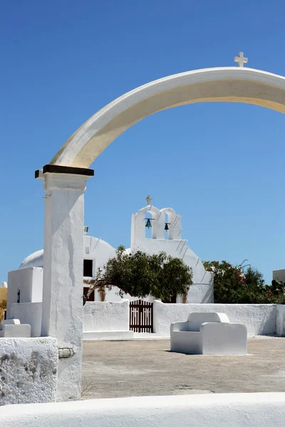 Porta da Igreja de Santorini (Parte esquerda ) — Fotografia de Stock