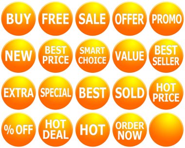 Turuncu promosyon web bir simgeler kümesi