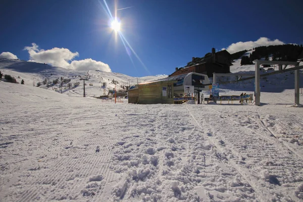 People Skiing Uludag Mountain Uludag Mountain Ski Resort Turkey — Stock Photo, Image