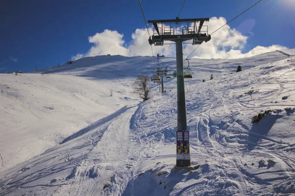 People Skiing Uludag Mountain Uludag Mountain Ski Resort Turkey — 스톡 사진