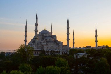 Mavi Camii (Sultanahmet Camii), Boğaziçi ve Anadolu Yakası manzarası, Istanbul, Türkiye