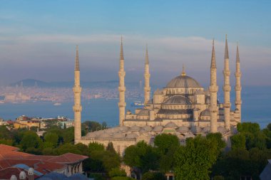 Mavi Camii (Sultanahmet Camii), Boğaziçi ve Anadolu Yakası manzarası, Istanbul, Türkiye